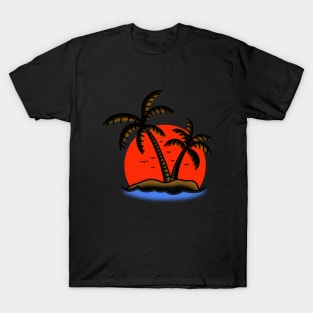 Sunset on the beach T-Shirt